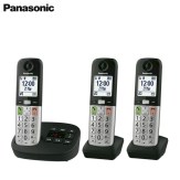 Panasonic Extra Loud Trio Cordless Phones With Answerphone (KX-TGU433EB) Pansonic_KX-TGU433EB_trio